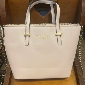 Kate Spade mini crossbody blush and gold chain